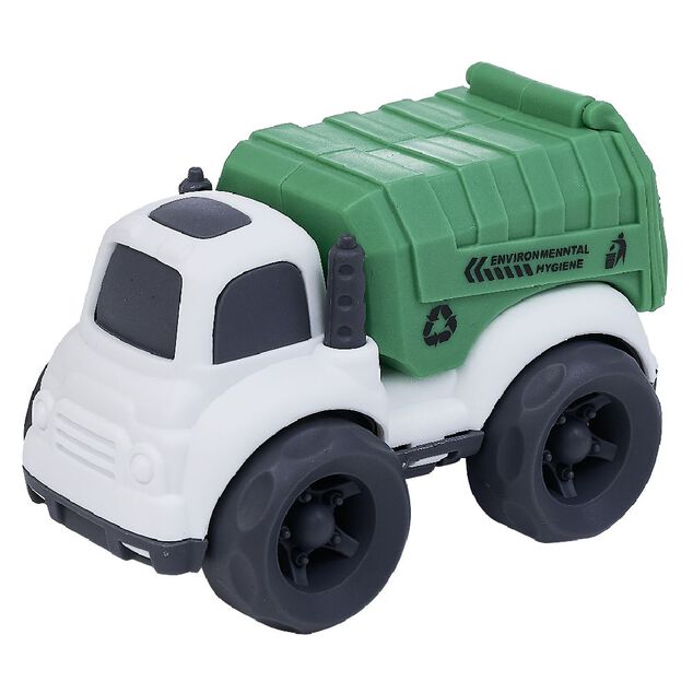Camion poubelle plastique vert 10x6,5xH7 cm