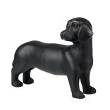 Statue chien teckel en résine petit modèle L16,5xH10cm (2 modèles noir ou blanc)