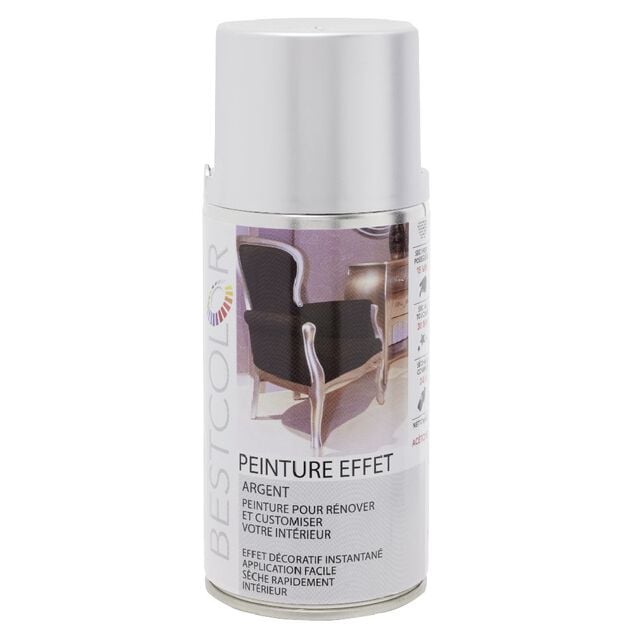 Peinture a&eacute;rosol m&eacute;tal argent&eacute; 300 ml