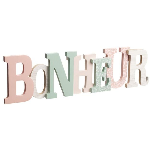 Mot d&eacute;coratif en bois