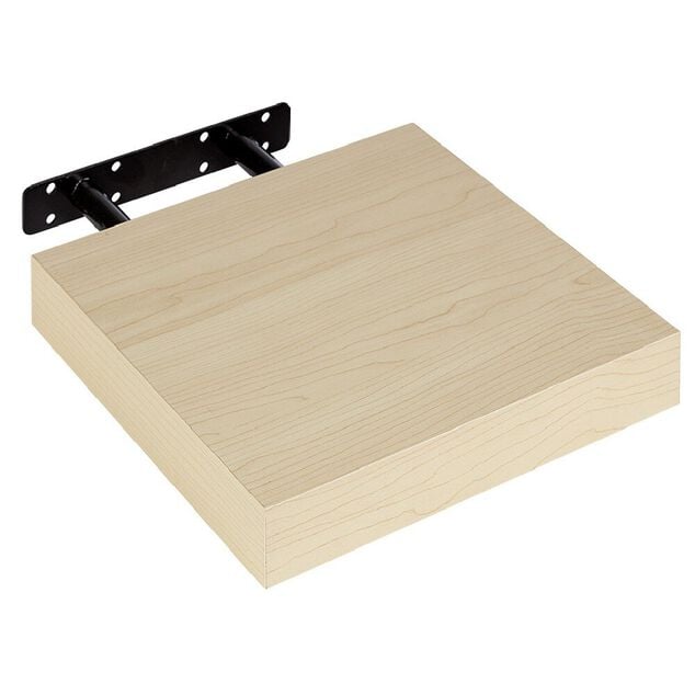 &Eacute;tag&egrave;re murale carr&eacute;e bois beige