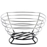 Corbeille à fruits métal filaire gris noir