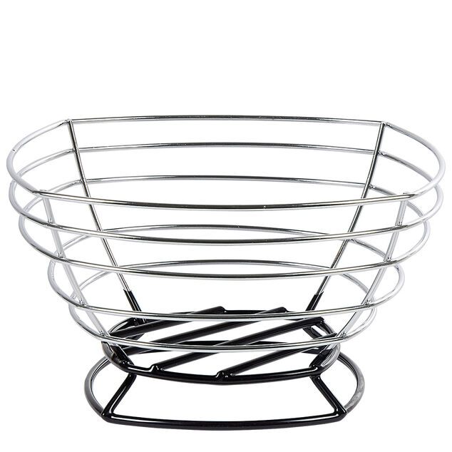 Corbeille à fruits métal filaire gris noir