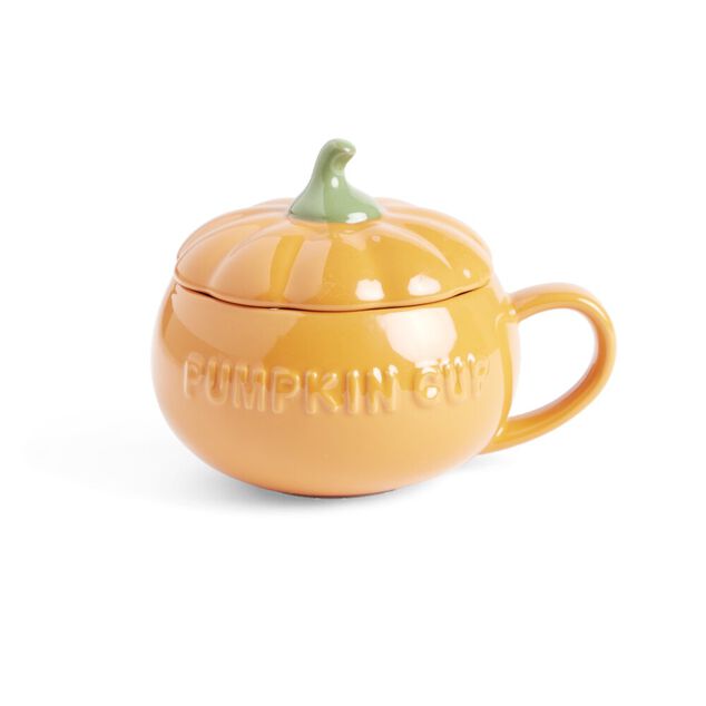 Bol forme citrouille avec couvercle et poignée Ø14cm