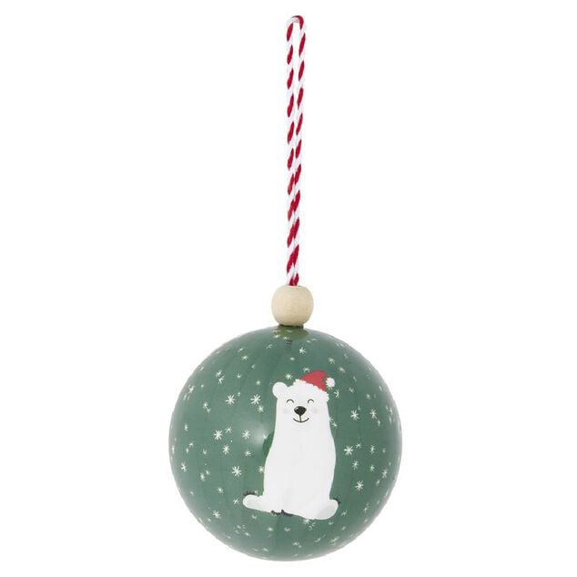 Boule de No&euml;l assortie traditionnelle &Oslash;8cm