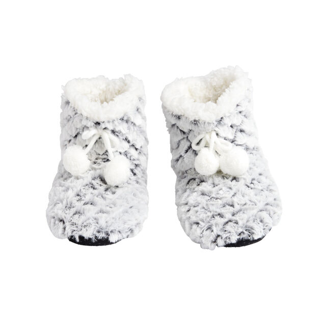 Chaussons bottes nid d'abeille à pompons T36 à T41