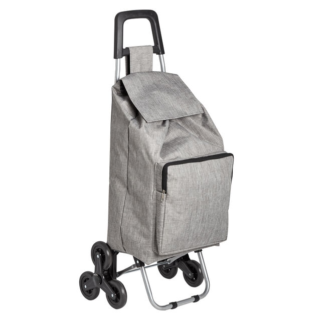 Chariot de course isotherme &agrave; roulette gris