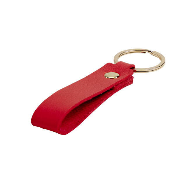 Porte-cl&eacute; avec lani&egrave;re simili uni et m&eacute;tal L8cm (3 mod&egrave;les)