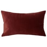 Housse de coussin velours 30x50cm terracotta