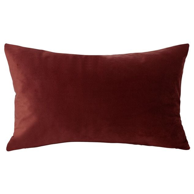 Housse de coussin velours 30x50cm terracotta