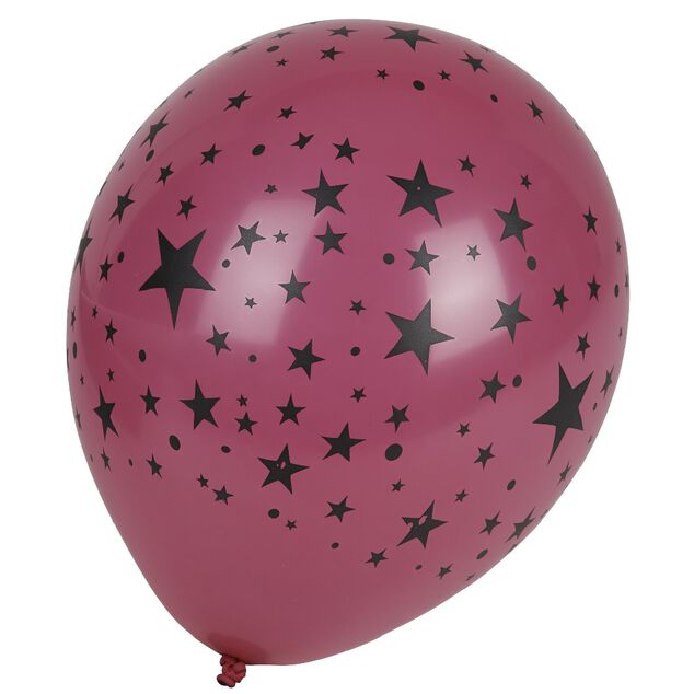 Ballon lumineux LED Illooms motifs &eacute;toiles x5