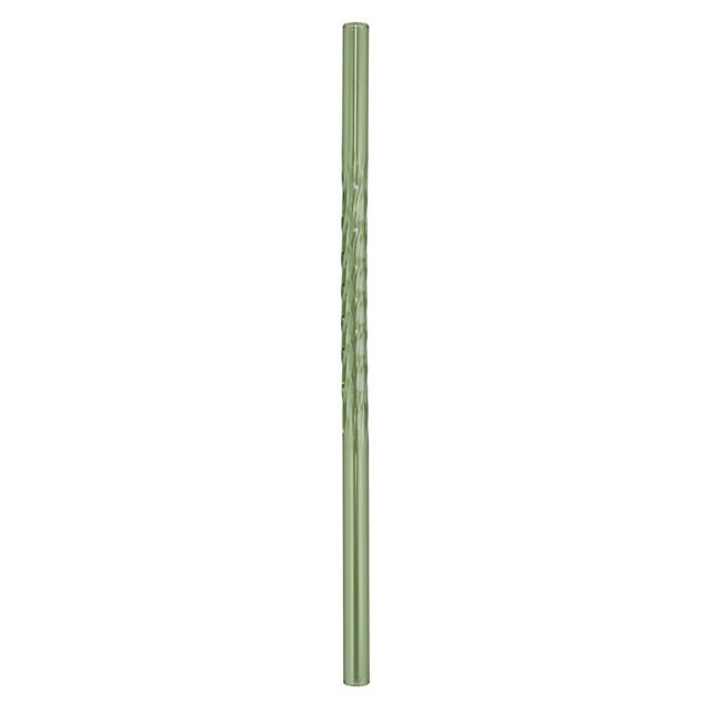 Paille en verre x4 r&eacute;utilisable d&eacute;cor torsad&eacute; avec brosse goupillon L20cm