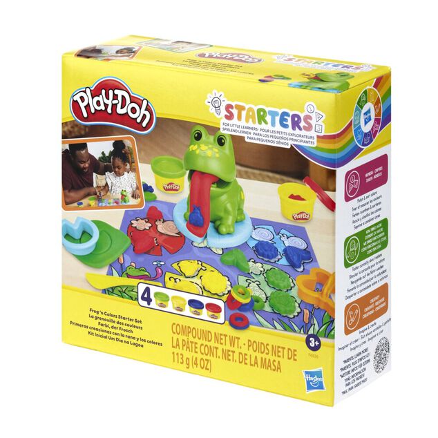 P&acirc;te &agrave; modeler Play-Doh 4 pots avec moule et grenouille