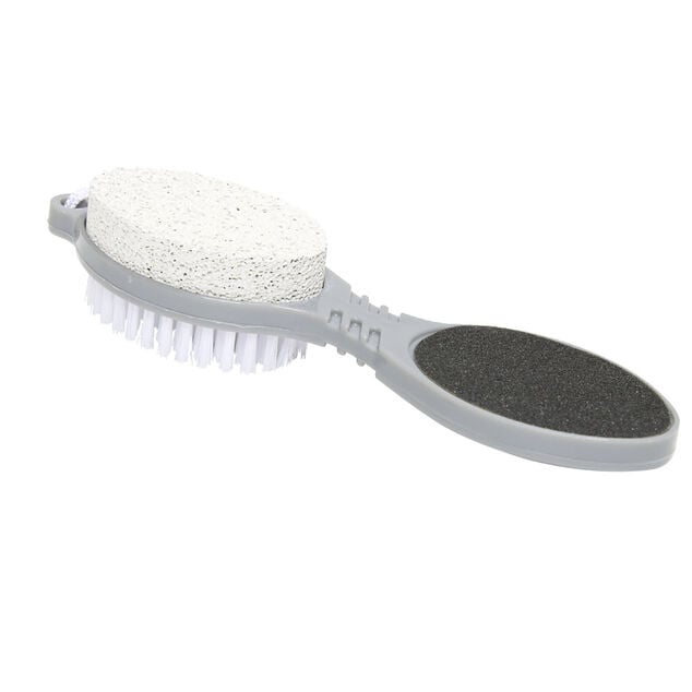 Brosse pédicure 4en1 brosse/pierre ponce/lime douche/lime métallique