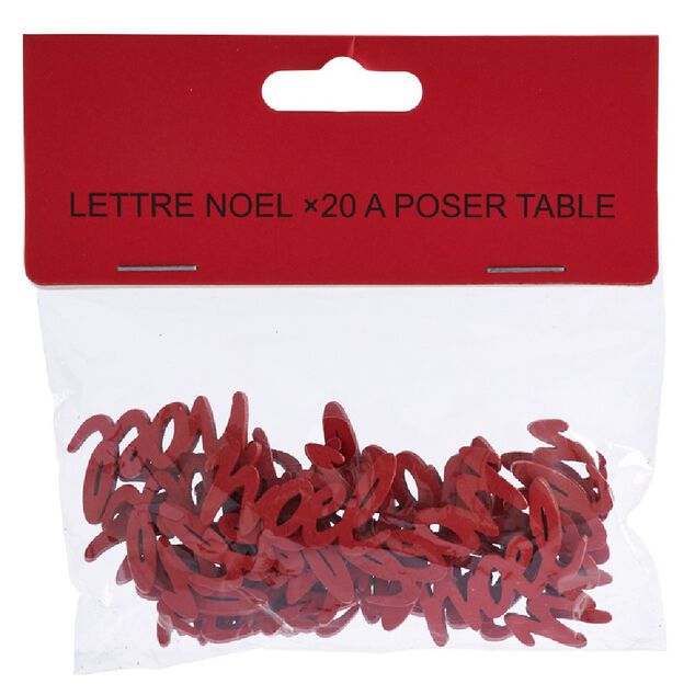 D&eacute;coration de table lettres de No&euml;l x20