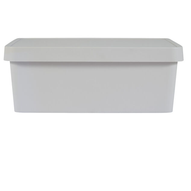 Bo&icirc;te de rangement avec couvercle beige 11 L