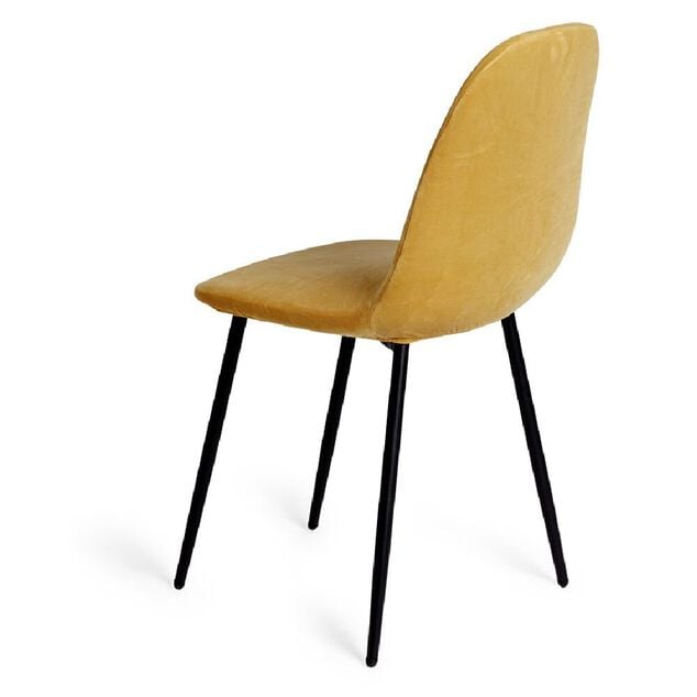 Housse de chaise velours extensible jaune L45xP40xH45cm