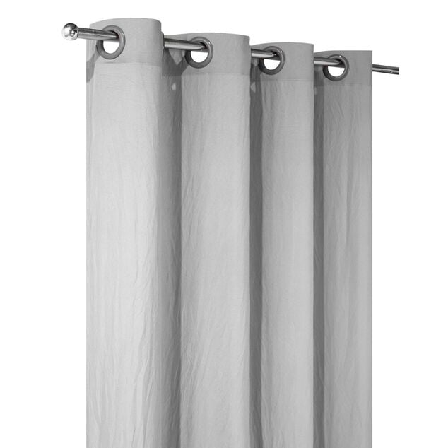 Rideau uni touch&eacute; peau de p&ecirc;che avec anneaux 140x240cm (3 mod&egrave;les)