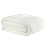 Couvre lit 2 personnes sherpa blanc 220x240cm