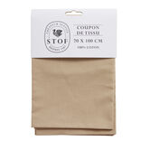 Coupon tissu coton 70x100cm beige