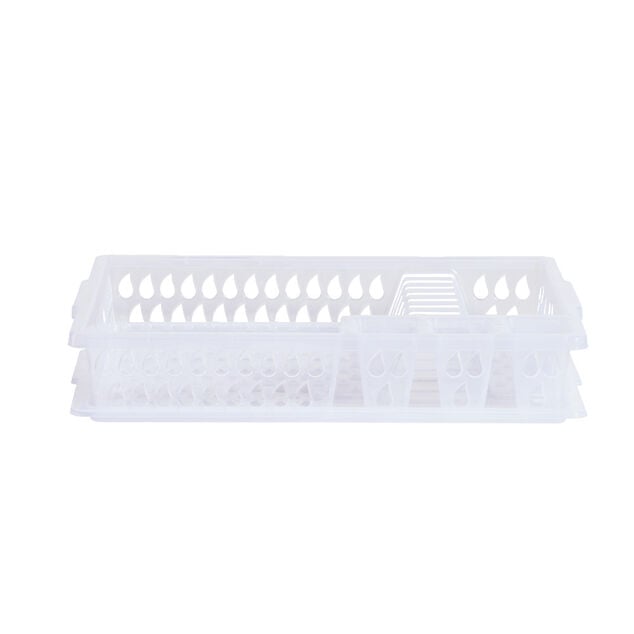 &Eacute;gouttoir &agrave; vaisselle en plastique transparent