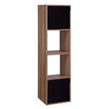 &Eacute;tag&egrave;re Adam MDF noire 4 cubes 30xH120x29,5cm