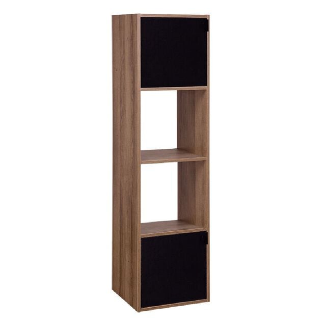 &Eacute;tag&egrave;re Adam MDF noire 4 cubes 30xH120x29,5cm