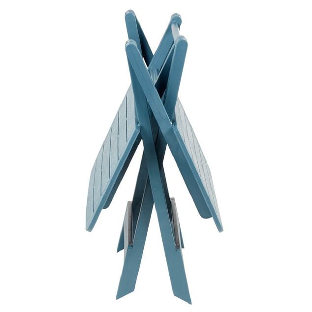 Table pliante Relax plastique bleu 72x70xH79cm