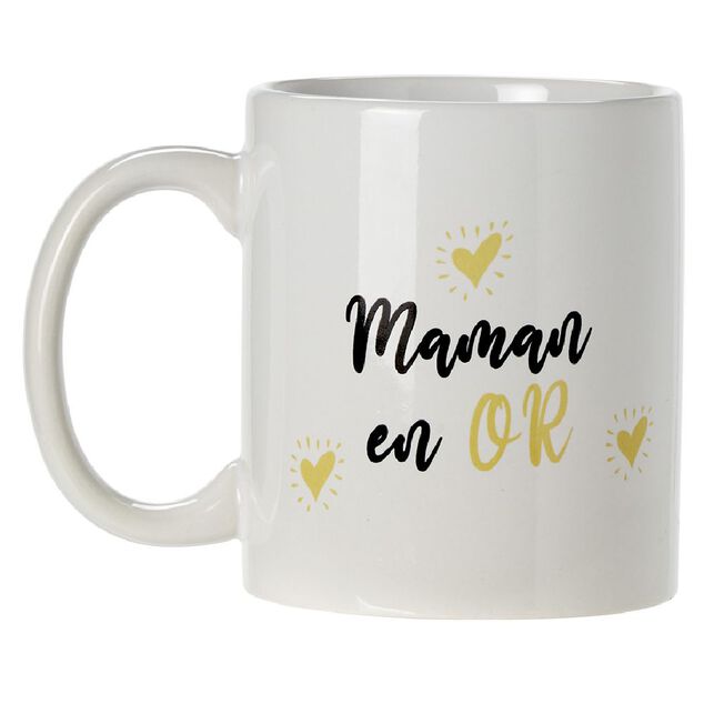 Mug imprimé Papa ou Maman en or