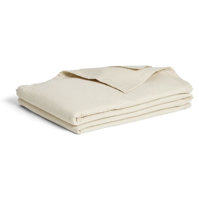 Couvre lit 220x240cm effet nid d'abeille polyester