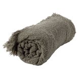 Plaid bouclette doux 130x160cm gris