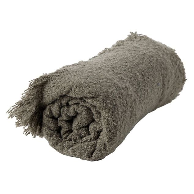 Plaid bouclette doux 130x160cm gris