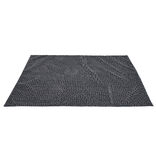 Tapis de salle de bain chenille gris 80x50 cm