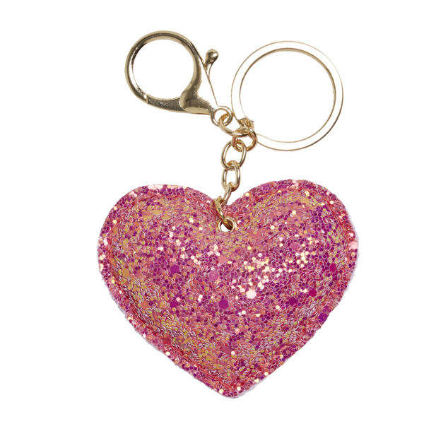Porte clé pailleté étoile ou coeur