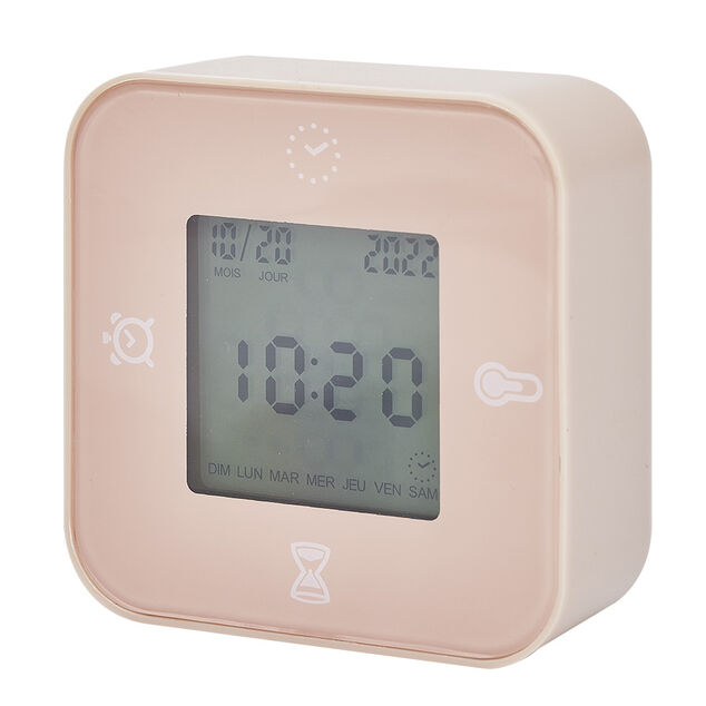 Réveil digital carré rétroéclairé