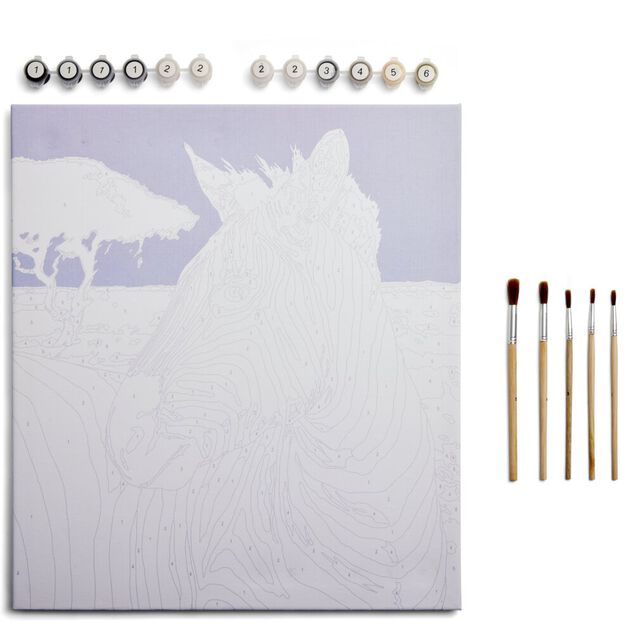 Kit peinture num&eacute;ros 45x40cm avec peintures et pinceaux (3 mod&egrave;les)