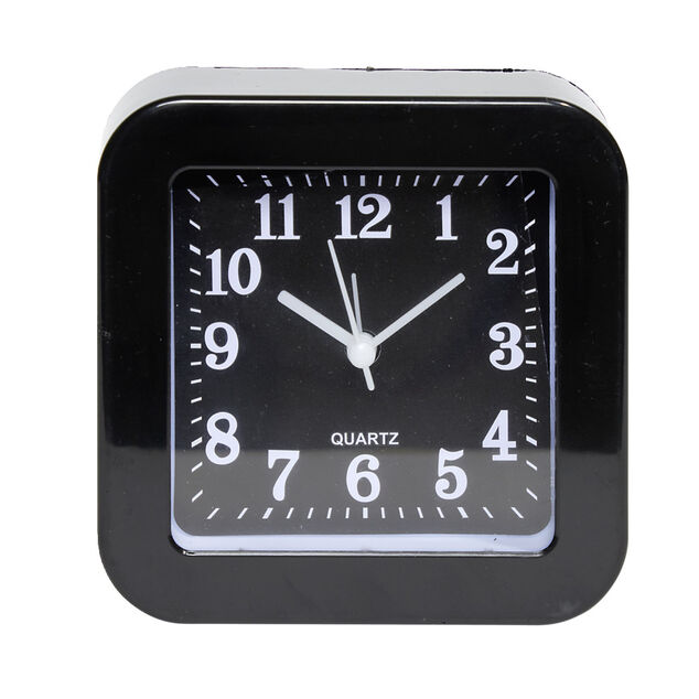 Mini r&eacute;veil analogique &agrave; quartz en plastique avec alarme (4 mod&egrave;les)
