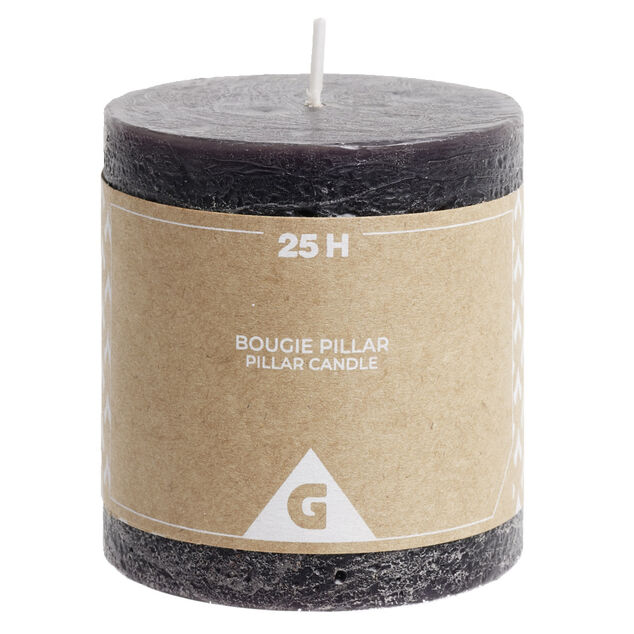 Bougie pillar noire 25H