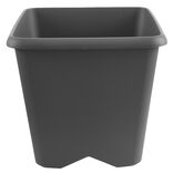Pot de jardin carr&eacute; Chorus gris anthracite 24,2 L
