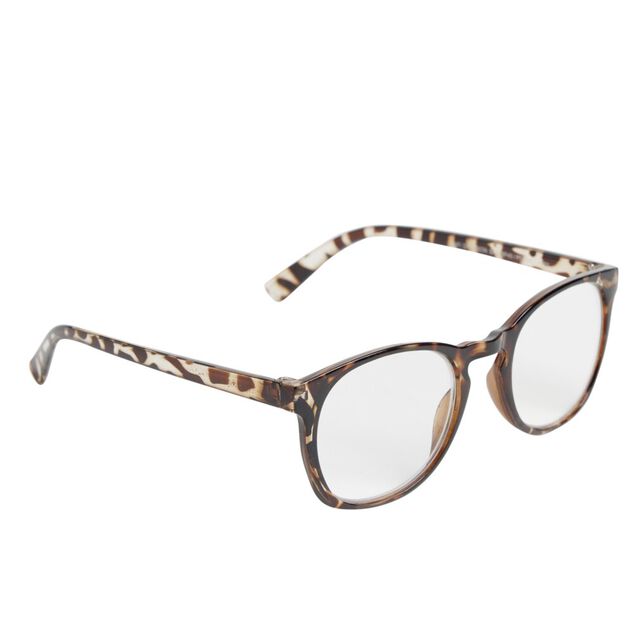 Lunette loupe de lecture en verre et acier motif &eacute;caille