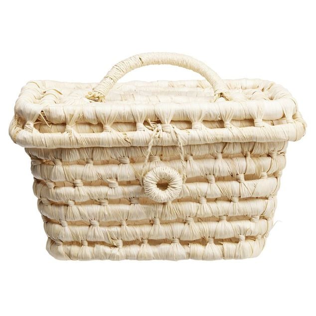 Malle décorative en fibre naturelle