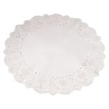 Napperon papier blanc x12 &Oslash;34cm