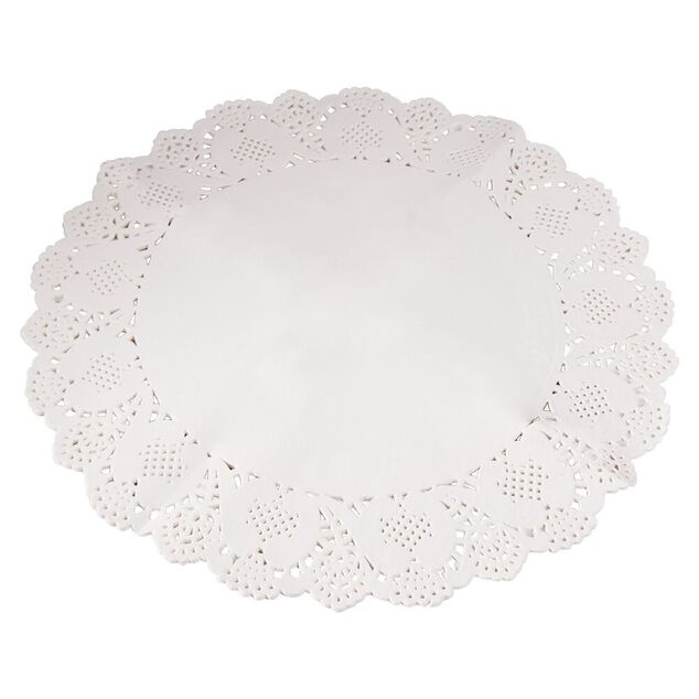 Napperon papier blanc x12 &Oslash;34cm