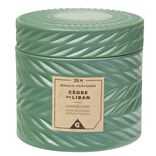 Bougie parfum&eacute;e vert design relief senteur c&egrave;dre du Liban 25H