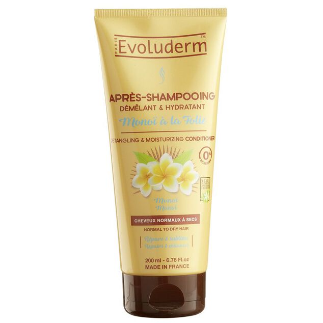 Apr&egrave;s shampooing hydratant Evoluderm mono&iuml; &agrave; la folie 200 ml