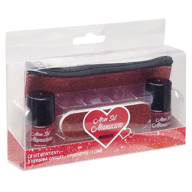 Trousse avec kit vernis french manucure 2x 5 ml