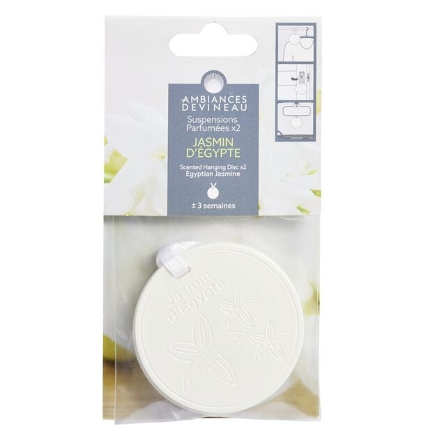 Suspension parfum&eacute;e x2 Ambiances Devineau senteur jasmin d'&Eacute;gypte
