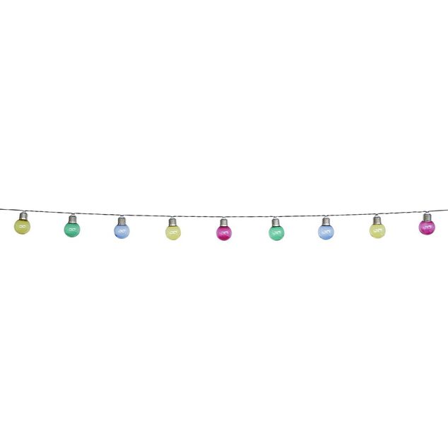 Guirlande guinguette solaire 135cm ampoules multicolores