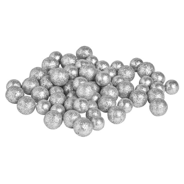 Bille d&eacute;corative polystyr&egrave;ne paillet&eacute;e &Oslash;1,5cm x62 - 3 mod&egrave;les