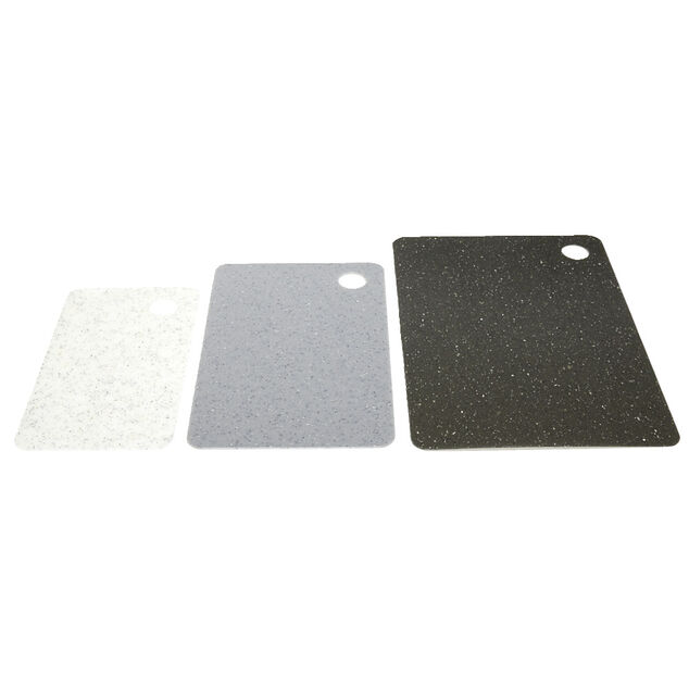 Set de 3 planches &agrave; d&eacute;couper design granite